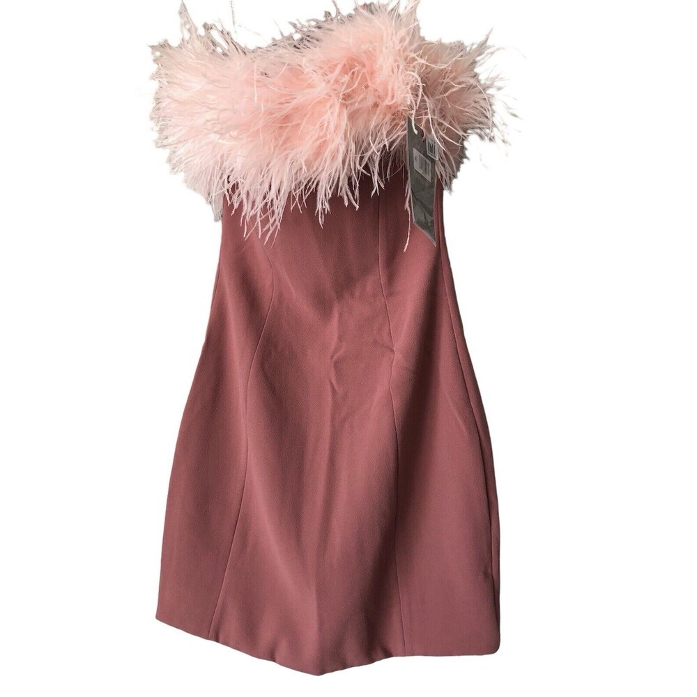 HOUSE OF CB 'Alexa' Warm Pink Mini Dress Size Small New w/tag $255 - Picture 4 of 5